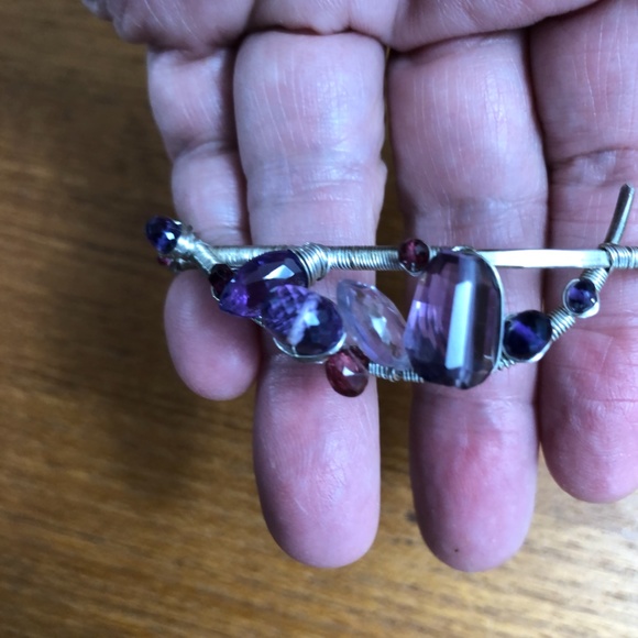 NEW Gorgeous Gemstone Sterling Silver Bracelet - Picture 2 of 8